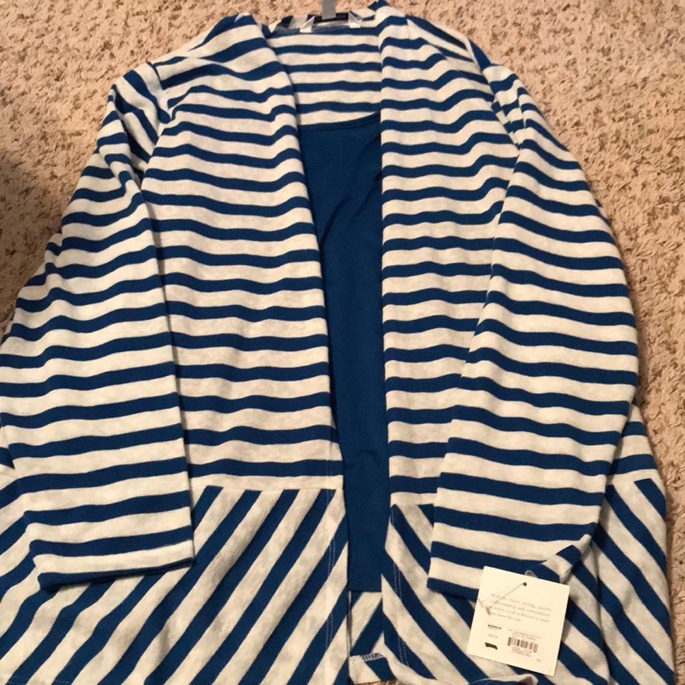 Blue and white stripe sweater